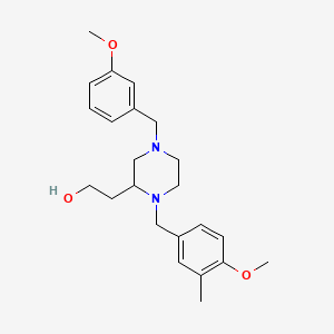 2-[4-(3-methoxybenzyl)-1-(4-methoxy-3-methylbenzyl)-2-piperazinyl]ethanol