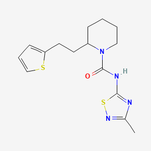 molecular formula C15H20N4OS2 B6069177 N-(3-methyl-1,2,4-thiadiazol-5-yl)-2-[2-(2-thienyl)ethyl]-1-piperidinecarboxamide 