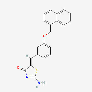 molecular formula C21H16N2O2S B6069188 2-imino-5-[3-(1-naphthylmethoxy)benzylidene]-1,3-thiazolidin-4-one 