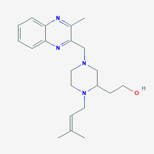 2-{1-(3-methyl-2-buten-1-yl)-4-[(3-methyl-2-quinoxalinyl)methyl]-2-piperazinyl}ethanol