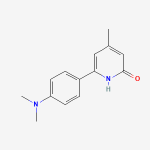 molecular formula C14H16N2O B606921 6-[4-(二甲氨基)苯基]-4-甲基-1H-吡啶-2-酮 CAS No. 1675245-09-6