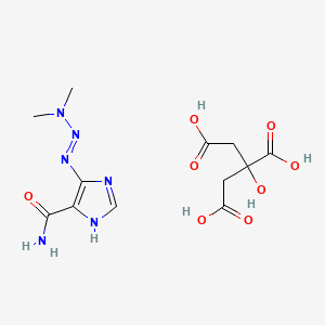 molecular formula C12H18N6O8 B606922 达卡巴嗪柠檬酸盐 CAS No. 64038-56-8