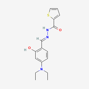 molecular formula C16H19N3O2S B6069236 N'-[4-(diethylamino)-2-hydroxybenzylidene]-2-thiophenecarbohydrazide 