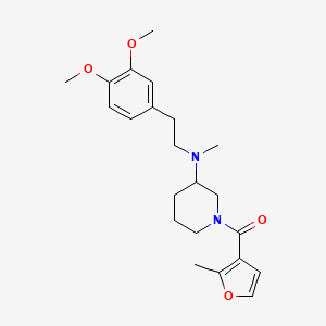 molecular formula C22H30N2O4 B6069269 N-[2-(3,4-dimethoxyphenyl)ethyl]-N-methyl-1-(2-methyl-3-furoyl)-3-piperidinamine 