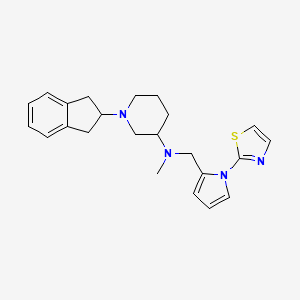 1-(2,3-dihydro-1H-inden-2-yl)-N-methyl-N-{[1-(1,3-thiazol-2-yl)-1H-pyrrol-2-yl]methyl}-3-piperidinamine