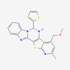 4-(methoxymethyl)-2-methyl-6-(2-thienyl)-5,6-dihydropyrido[3'',2'':4',5']thieno[3',2':4,5]pyrimido[1,6-a]benzimidazole