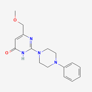 molecular formula C16H20N4O2 B6069339 6-(methoxymethyl)-2-(4-phenyl-1-piperazinyl)-4(3H)-pyrimidinone 