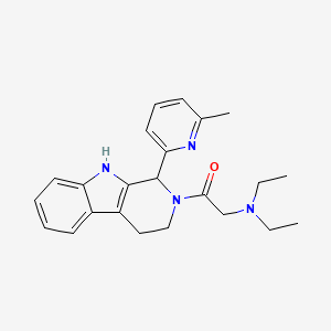 molecular formula C23H28N4O B6069354 N,N-diethyl-2-[1-(6-methyl-2-pyridinyl)-1,3,4,9-tetrahydro-2H-beta-carbolin-2-yl]-2-oxoethanamine 