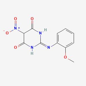 2-[(2-methoxyphenyl)imino]-5-nitrodihydro-4,6(1H,5H)-pyrimidinedione