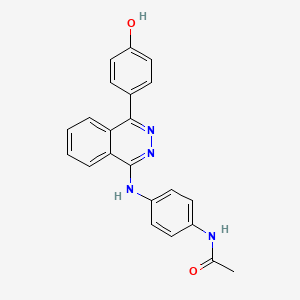 molecular formula C22H18N4O2 B6069394 N-(4-{[4-(4-hydroxyphenyl)-1-phthalazinyl]amino}phenyl)acetamide 