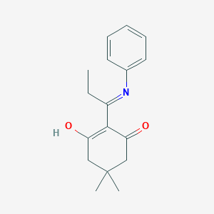 molecular formula C17H21NO2 B6069418 2-(1-anilinopropylidene)-5,5-dimethyl-1,3-cyclohexanedione 