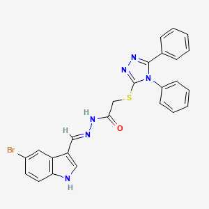 N'-[(5-bromo-1H-indol-3-yl)methylene]-2-[(4,5-diphenyl-4H-1,2,4-triazol-3-yl)thio]acetohydrazide