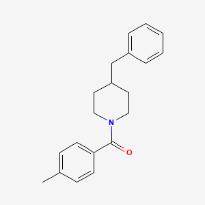 molecular formula C20H23NO B6069455 4-benzyl-1-(4-methylbenzoyl)piperidine 