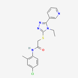 molecular formula C18H18ClN5OS B6069461 N-(4-chloro-2-methylphenyl)-2-{[4-ethyl-5-(3-pyridinyl)-4H-1,2,4-triazol-3-yl]thio}acetamide CAS No. 525582-85-8
