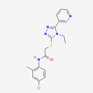 N-(4-chloro-2-methylphenyl)-2-{[4-ethyl-5-(3-pyridinyl)-4H-1,2,4-triazol-3-yl]thio}acetamide