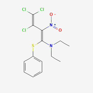 3,4,4-trichloro-N,N-diethyl-2-nitro-1-(phenylthio)-1,3-butadien-1-amine