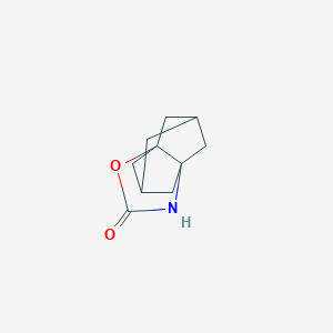 molecular formula C10H13NO2 B060695 3a,7:5,8a-Dimethano-4H-cycloheptoxazol-2(3H)-one,tetrahydro-(9CI) CAS No. 168138-51-0