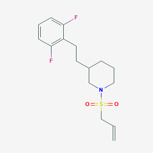 molecular formula C16H21F2NO2S B6069508 1-(allylsulfonyl)-3-[2-(2,6-difluorophenyl)ethyl]piperidine 