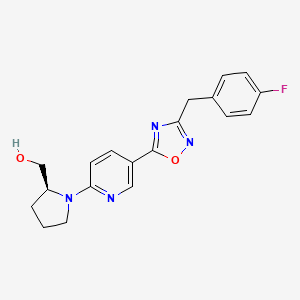 ((2S)-1-{5-[3-(4-fluorobenzyl)-1,2,4-oxadiazol-5-yl]-2-pyridinyl}-2-pyrrolidinyl)methanol