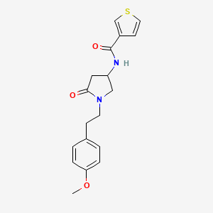 molecular formula C18H20N2O3S B6069529 N-{1-[2-(4-methoxyphenyl)ethyl]-5-oxo-3-pyrrolidinyl}-3-thiophenecarboxamide 