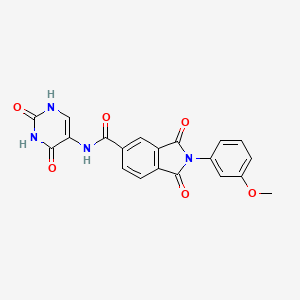 molecular formula C20H14N4O6 B6069538 N-(2,4-dioxo-1,2,3,4-tetrahydro-5-pyrimidinyl)-2-(3-methoxyphenyl)-1,3-dioxo-5-isoindolinecarboxamide 