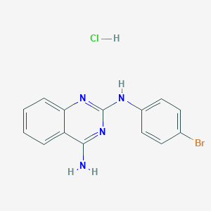 molecular formula C14H12BrClN4 B6069544 N~2~-(4-bromophenyl)-2,4-quinazolinediamine hydrochloride 