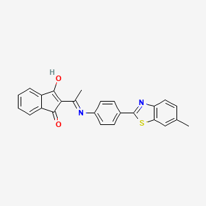 2-(1-{[4-(6-methyl-1,3-benzothiazol-2-yl)phenyl]amino}ethylidene)-1H-indene-1,3(2H)-dione