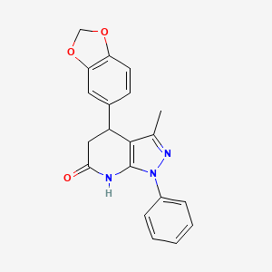 4-(1,3-benzodioxol-5-yl)-3-methyl-1-phenyl-1,4,5,7-tetrahydro-6H-pyrazolo[3,4-b]pyridin-6-one