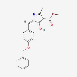 molecular formula C21H19NO4 B6069565 methyl 5-[4-(benzyloxy)benzylidene]-2-methyl-4-oxo-4,5-dihydro-1H-pyrrole-3-carboxylate 