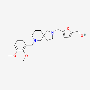 molecular formula C23H32N2O4 B6069568 (5-{[7-(2,3-dimethoxybenzyl)-2,7-diazaspiro[4.5]dec-2-yl]methyl}-2-furyl)methanol 