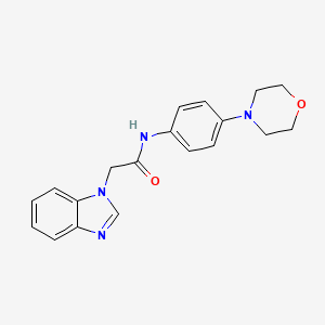 molecular formula C19H20N4O2 B6069592 2-(1H-benzimidazol-1-yl)-N-[4-(4-morpholinyl)phenyl]acetamide 