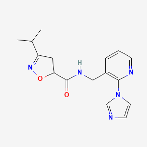 N-{[2-(1H-imidazol-1-yl)-3-pyridinyl]methyl}-3-isopropyl-4,5-dihydro-5-isoxazolecarboxamide