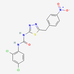 molecular formula C16H11Cl2N5O3S B6069647 N-(2,4-dichlorophenyl)-N'-[5-(4-nitrobenzyl)-1,3,4-thiadiazol-2-yl]urea 