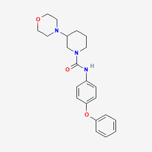 molecular formula C22H27N3O3 B6069676 3-(4-morpholinyl)-N-(4-phenoxyphenyl)-1-piperidinecarboxamide 