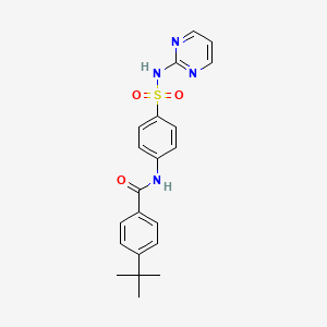 molecular formula C21H22N4O3S B6069692 4-tert-butyl-N-{4-[(2-pyrimidinylamino)sulfonyl]phenyl}benzamide 