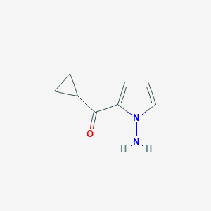 molecular formula C8H10N2O B060697 (1-Amino-1H-pyrrol-2-yl)(cyclopropyl)methanone CAS No. 163350-69-4