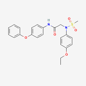 molecular formula C23H24N2O5S B6069700 N~2~-(4-ethoxyphenyl)-N~2~-(methylsulfonyl)-N~1~-(4-phenoxyphenyl)glycinamide 