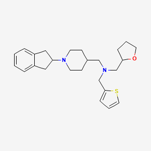 1-[1-(2,3-dihydro-1H-inden-2-yl)-4-piperidinyl]-N-(tetrahydro-2-furanylmethyl)-N-(2-thienylmethyl)methanamine