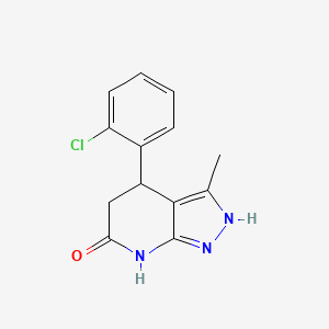 molecular formula C13H12ClN3O B6069729 4-(2-chlorophenyl)-3-methyl-1,4,5,7-tetrahydro-6H-pyrazolo[3,4-b]pyridin-6-one 