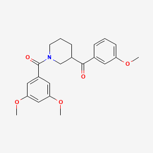 molecular formula C22H25NO5 B6069734 [1-(3,5-dimethoxybenzoyl)-3-piperidinyl](3-methoxyphenyl)methanone 