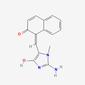 5-[(2-hydroxy-1-naphthyl)methylene]-2-imino-1-methyl-4-imidazolidinone