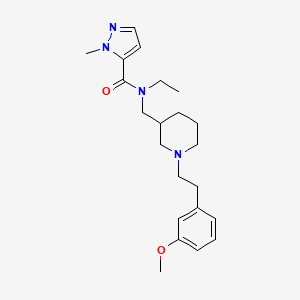 molecular formula C22H32N4O2 B6069770 N-ethyl-N-({1-[2-(3-methoxyphenyl)ethyl]-3-piperidinyl}methyl)-1-methyl-1H-pyrazole-5-carboxamide 
