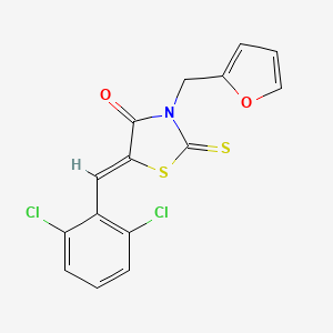 molecular formula C15H9Cl2NO2S2 B6069793 5-(2,6-dichlorobenzylidene)-3-(2-furylmethyl)-2-thioxo-1,3-thiazolidin-4-one 