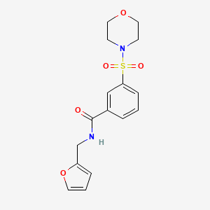 molecular formula C16H18N2O5S B6069799 N-(2-furylmethyl)-3-(4-morpholinylsulfonyl)benzamide 