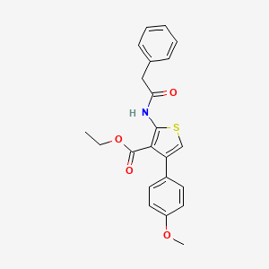 molecular formula C22H21NO4S B6069803 ethyl 4-(4-methoxyphenyl)-2-[(phenylacetyl)amino]-3-thiophenecarboxylate 