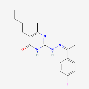 1-(4-iodophenyl)ethanone (5-butyl-4-hydroxy-6-methyl-2-pyrimidinyl)hydrazone
