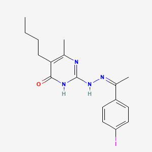 molecular formula C17H21IN4O B6069804 1-(4-iodophenyl)ethanone (5-butyl-4-hydroxy-6-methyl-2-pyrimidinyl)hydrazone 