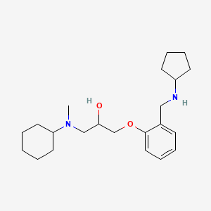molecular formula C22H36N2O2 B6069832 1-[cyclohexyl(methyl)amino]-3-{2-[(cyclopentylamino)methyl]phenoxy}-2-propanol 