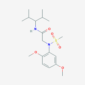 molecular formula C18H30N2O5S B6069837 N~2~-(2,5-dimethoxyphenyl)-N~1~-(1-isopropyl-2-methylpropyl)-N~2~-(methylsulfonyl)glycinamide 