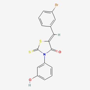5-(3-bromobenzylidene)-3-(3-hydroxyphenyl)-2-thioxo-1,3-thiazolidin-4-one